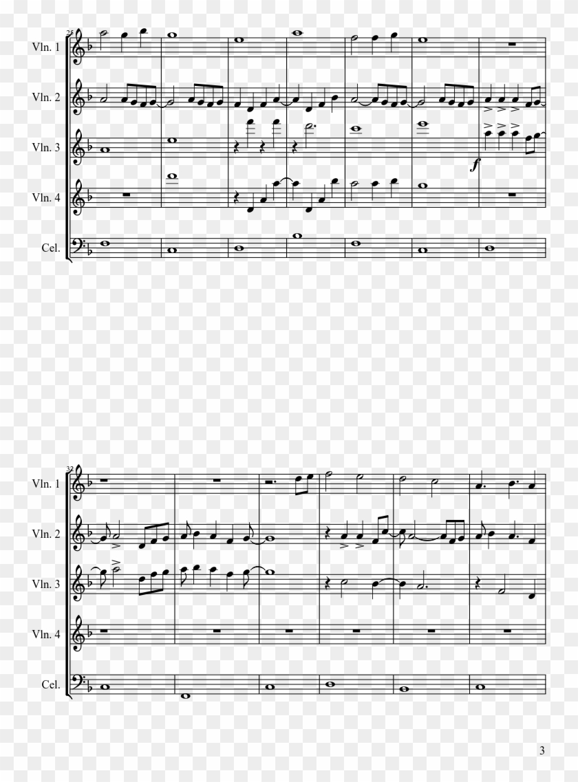 Overture Sheet Music Composed By Jinxx 3 Of 5 Pages - Black Veil Brides Vale Violin Notes Clipart #3344445