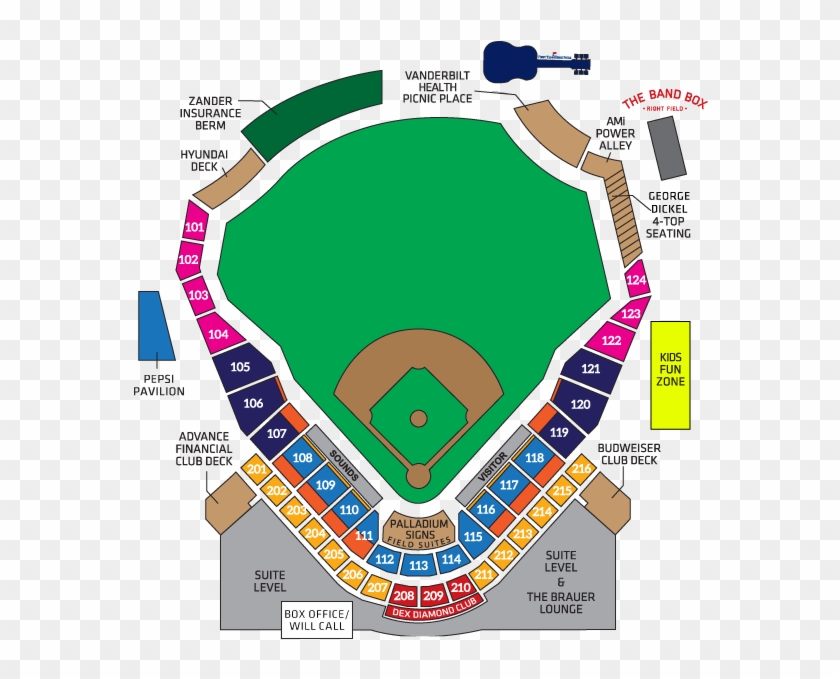 Click Here For Parking Suggestions - Nashville Sounds Seating Chart Clipart #3344556