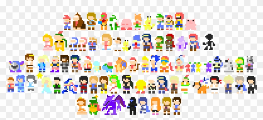 Ultimateeverybody Is Pixelated - Smash Ultimate Stock Icons Pixel Art Clipart