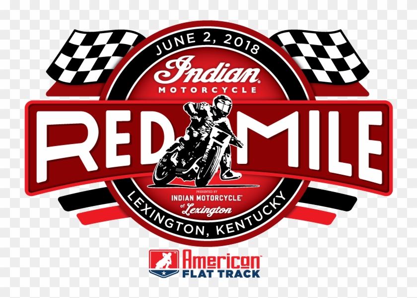 Indian Motorcycle Red Mile - Graphic Design Clipart #3346087