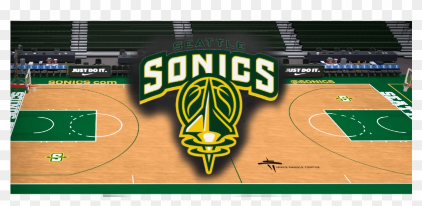 Here Is The First Look At The Sonics Logo, Floor And - Seattle Supersonics Clipart #3346723
