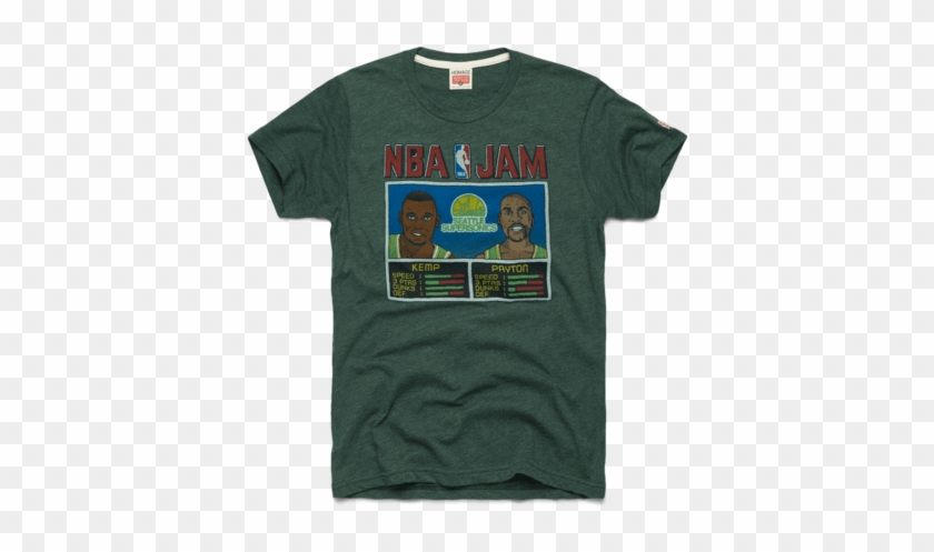 Nba Jam Seattle Supersonics - Shawn Kemp Gary Payton Nba Jam Clipart #3346830