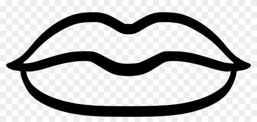 Black And White Smiley Lip Mouth Free Commercial Clipart - Mouth Clipart Black And White - Png Download #3347021
