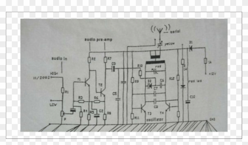 Transmitter Schematic On A Pandora Radio Project T-shirt, - Floor Plan Clipart