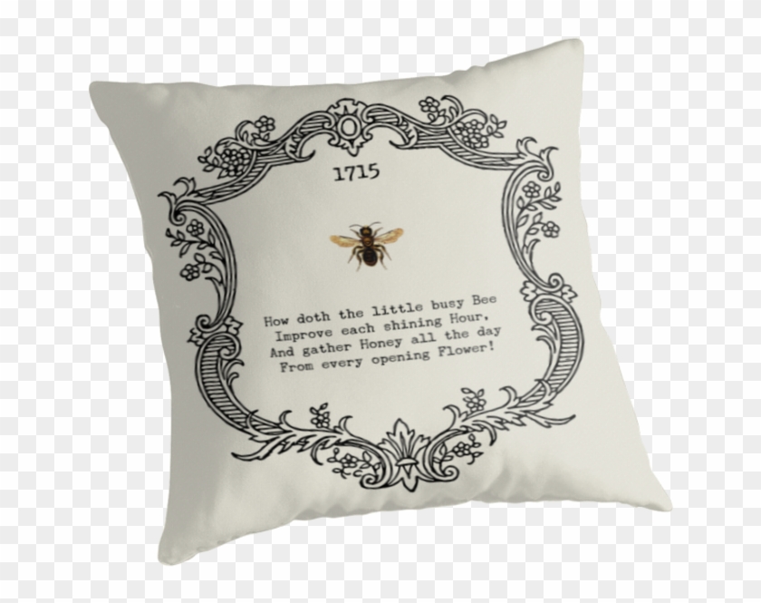 Vintage Bees And Beehives - Cushion Clipart #3347249