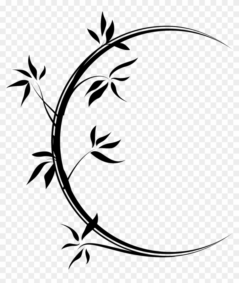 Circle Flowers Leaves - Clip Art - Png Download