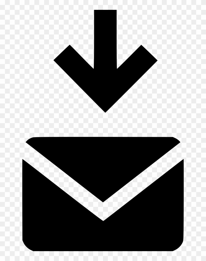 Down Arrow Email Mail Envelope Electronic Comments - Emblem Clipart