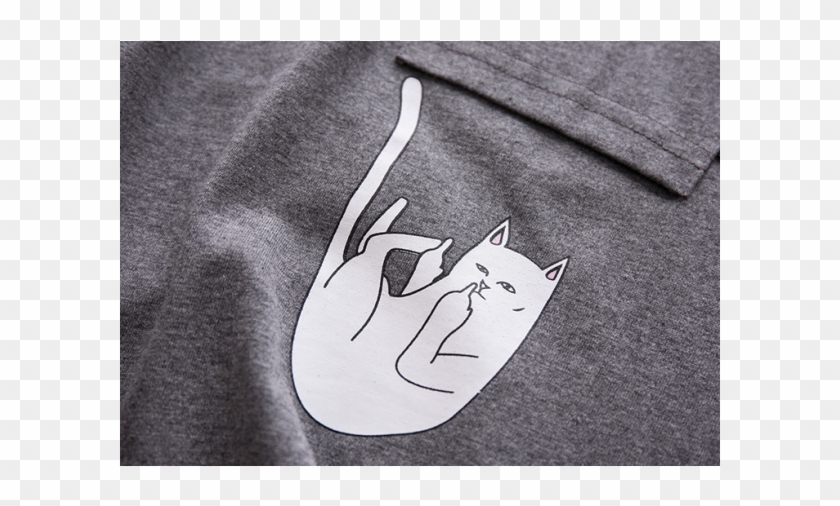 Ripndip Pocket Falling For Nermal T-shirt - Falling Cat From Pocket Shirt Clipart