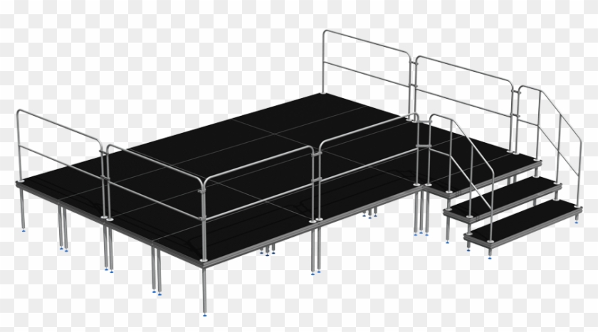 The Modular Stage Platform Constitutes A Base For Stages, - Handrail Clipart #3348434