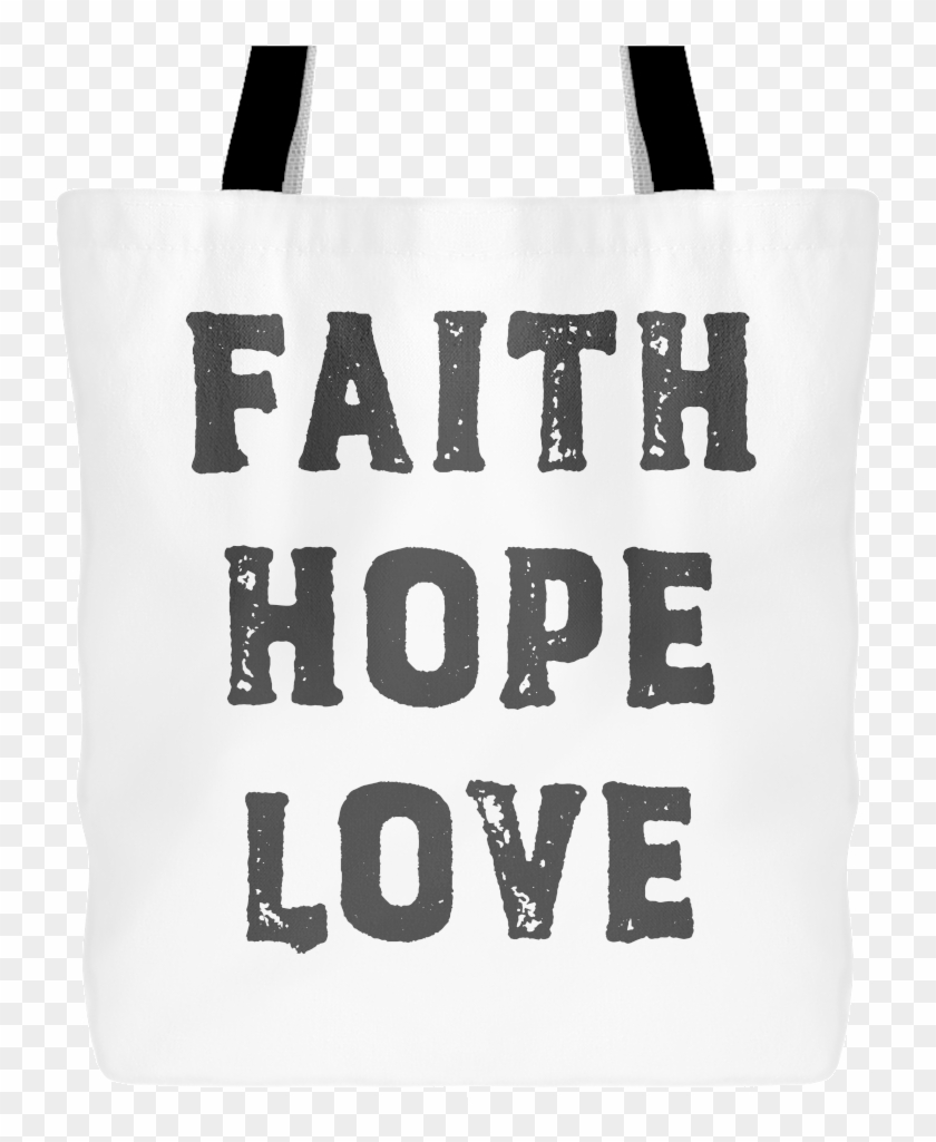 Faith Hope Love Catholic Tote Bag - Tote Bag Clipart