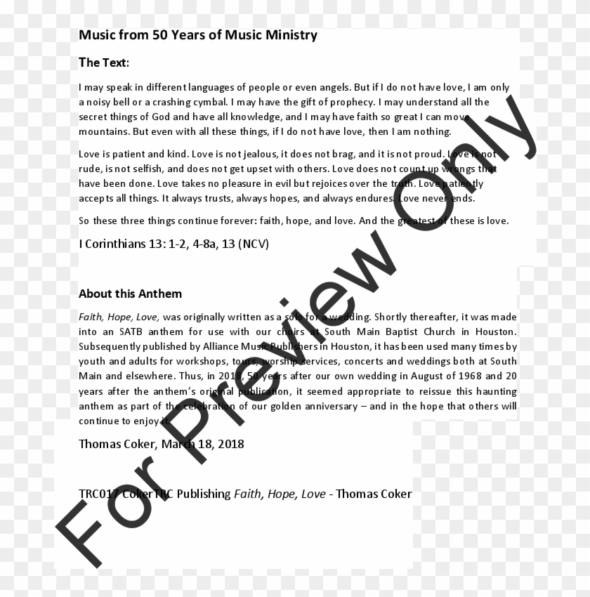 Love Thumbnail Faith, Hope, Love Thumbnail - Still And Know That I Am God Notes Clipart