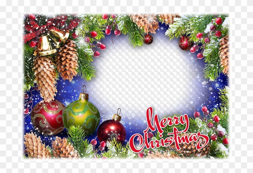 Free Christmas Photo Frame Template Merry Christmas - Templates En Png Para Photoshop Clipart #3349334