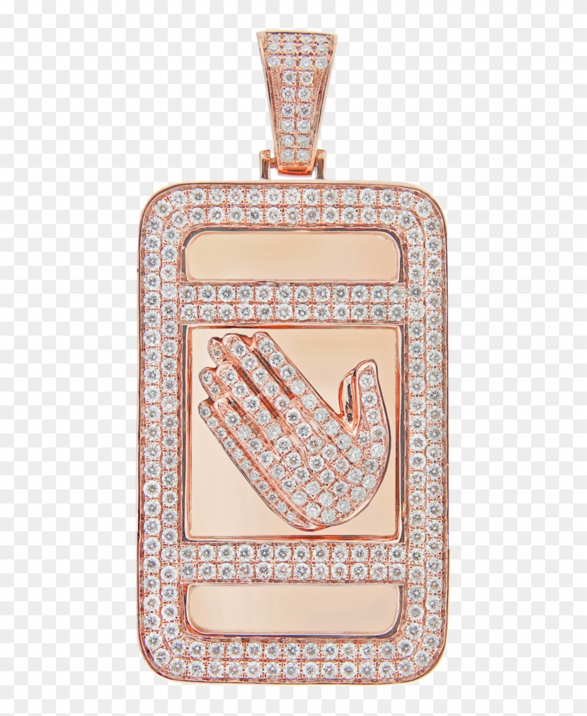 Diamond 3d Hand Pendant - Locket Clipart