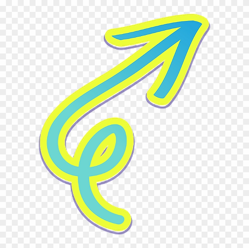 #arrow #line #handpainted #colorful #cute #sticker - Graphic Design Clipart