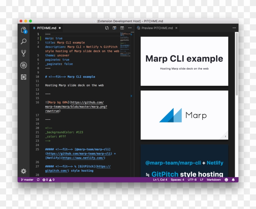 Marp For Vs Code - Slides Markdown Clipart #3350809
