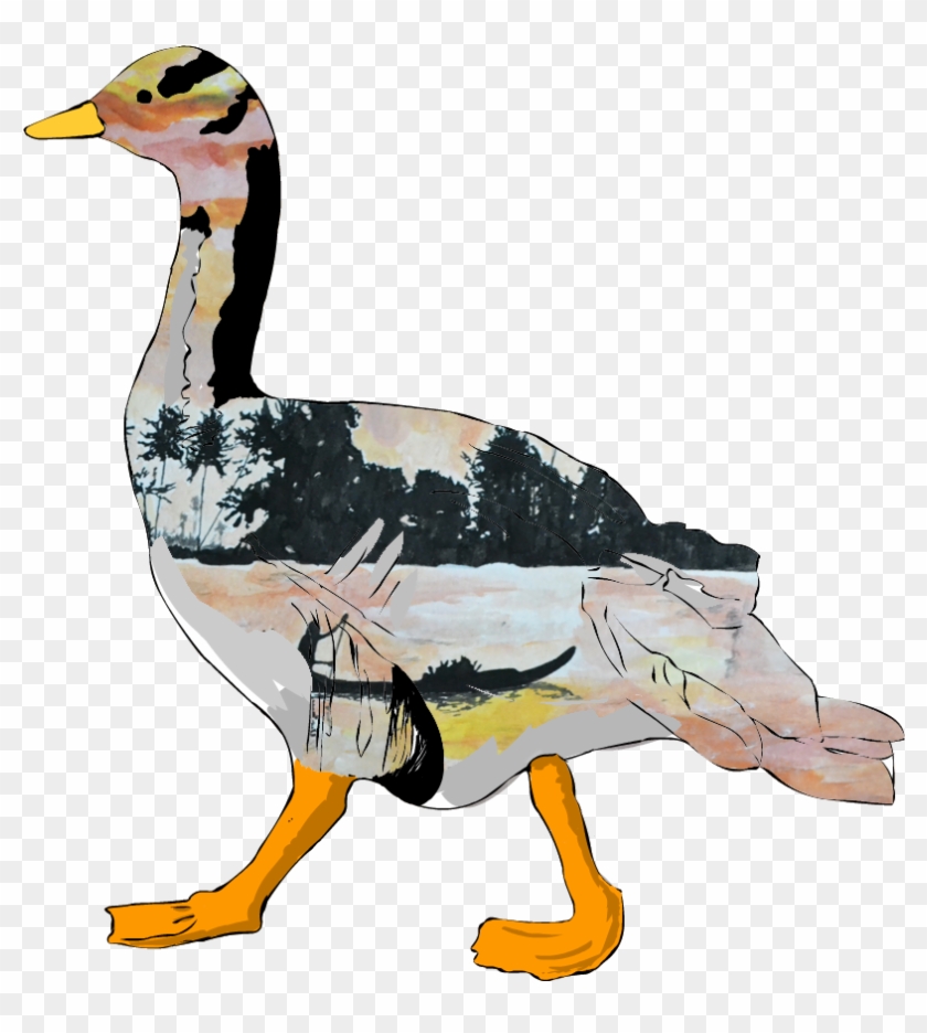 Bar Head Goose Sunset Overlay - Mallard Clipart