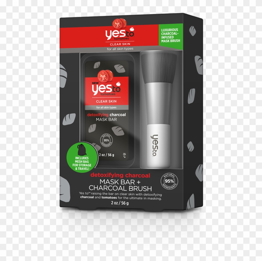 Yes To Tomatoes Charcoal Mask Bar Brush Review - Yes To Tomatoes Detoxifying Charcoal Mud Mask Clipart