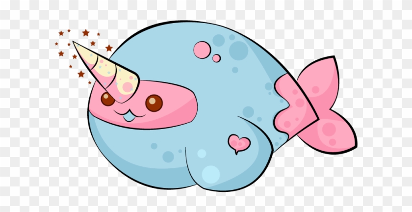 Narwhal Clipart Pink Kawaii - Cute Narwhal Png Transparent Png
