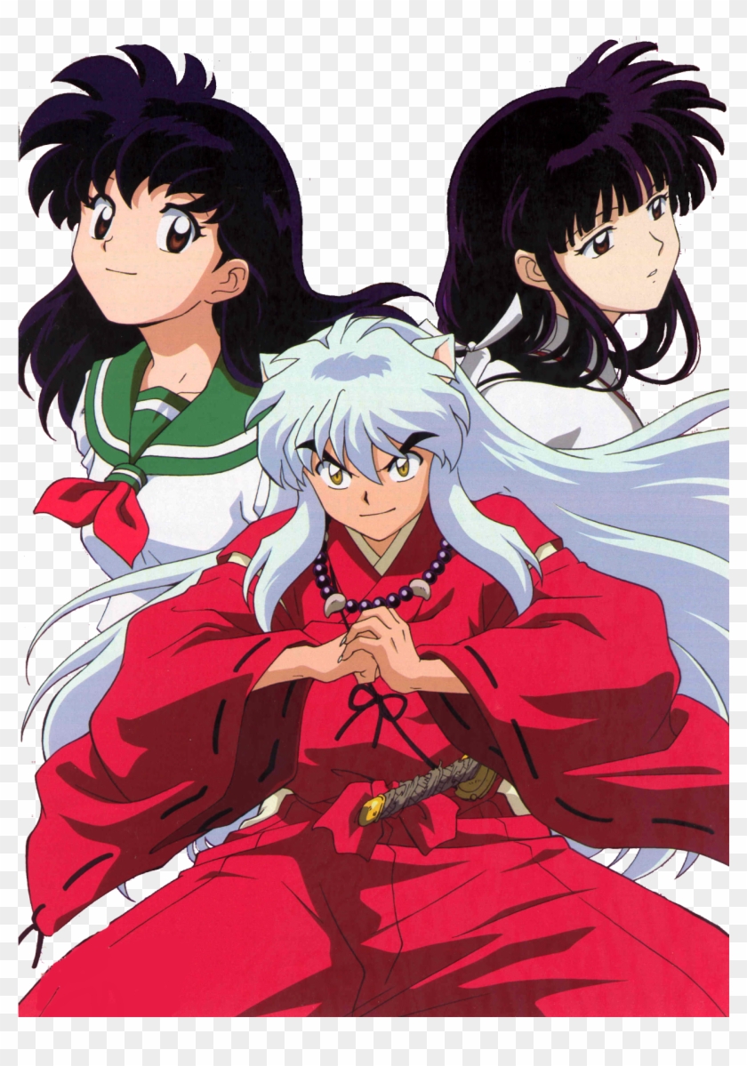 My Edit Transparent Anime Png Transparent Inuyasha - Inuyasha Y Aome Y Kikyo Clipart