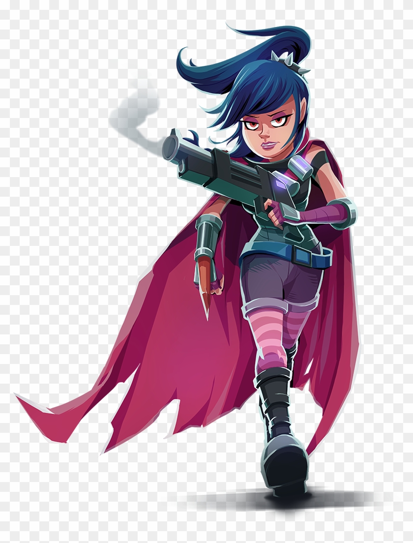 Damsel Walking Front - Cartoon Clipart