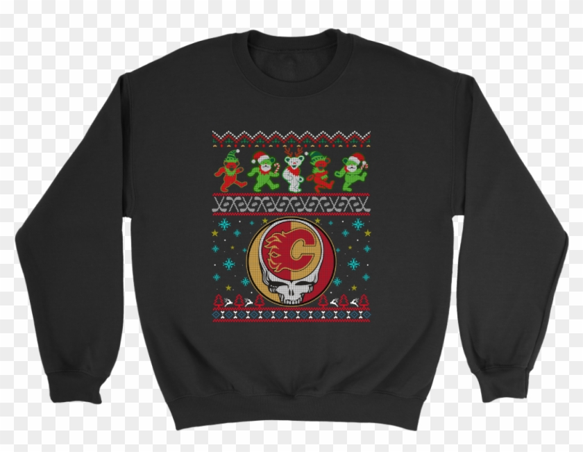 Calgary Flames Christmas Grateful Dead Jingle Bears - Sweater Clipart