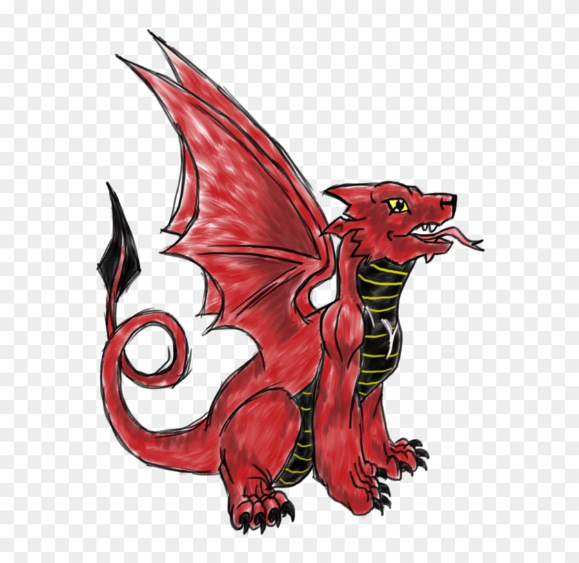 The Welsh Dragon - Welsh Characters Clipart