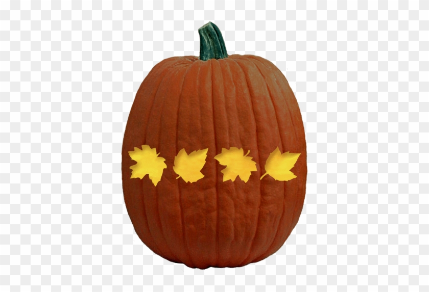Autumn Leaves Pumpkin Carving Pattern - Jack-o'-lantern Clipart