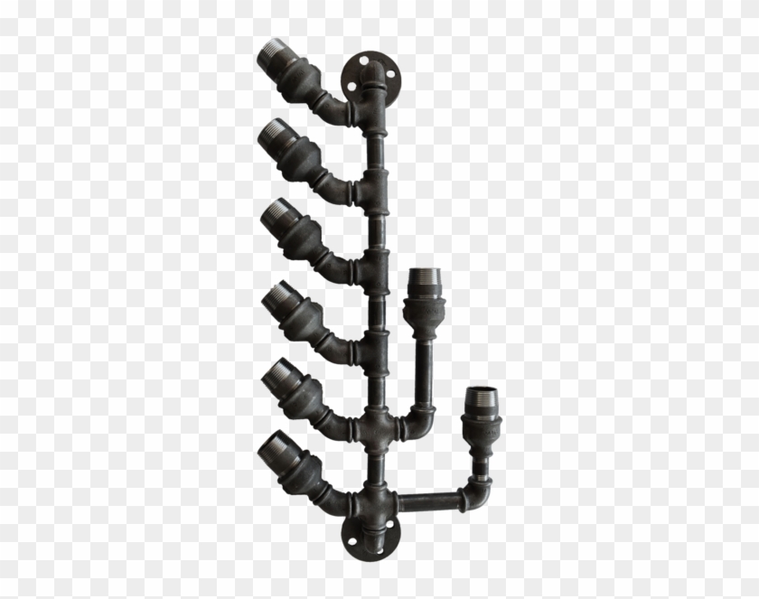 Industrial Plumbing Pipe Wine Rack Bottle Holder Made - Pipe Clipart #3356245