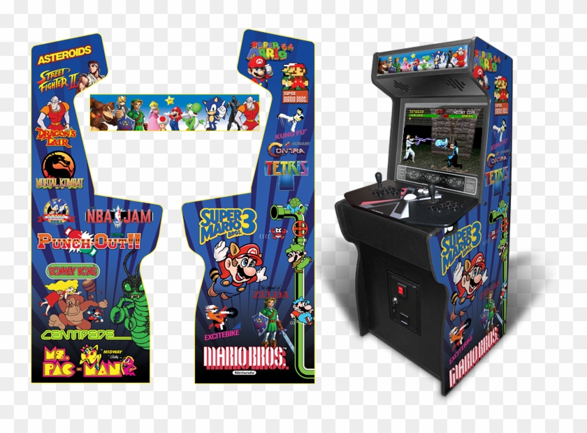 2928 Layout Arcade Cabinet Vinyl Wrap Clipart 3356301 Pikpng