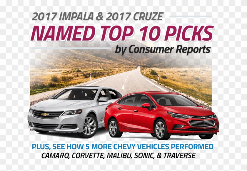 Chevy Consumer Reports Name Impala & Cruze In Top 10 - Chevrolet Volt Clipart