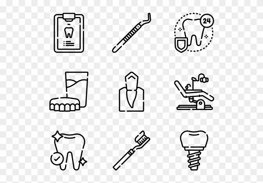 Dentist And Dental Care - Lab Icons Clipart #3357093