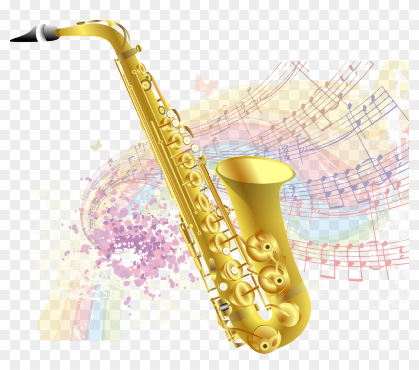 Alto Saxophone Musical Instruments Drawing - Transparent Background Saxophone Clipart - Png Download