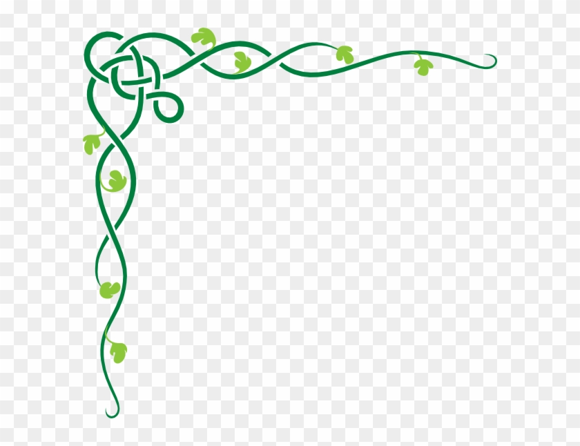 Celtic Vine Light Green And Dark Green Png - Pink And Black Borders Clipart #3357349