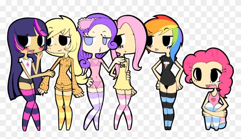 Black Jenny, Belly Button, Blushing, Bra, Clothes, - Cartoon Clipart