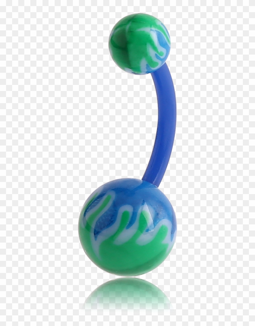 Neon Flaming Flex Navel Bars Bargain Flaming Flex Belly - Bead Clipart