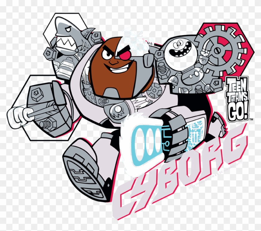 Teen Titans Go Cyborg Youth T Shirt - Teen Titans Go! Clipart #3358312