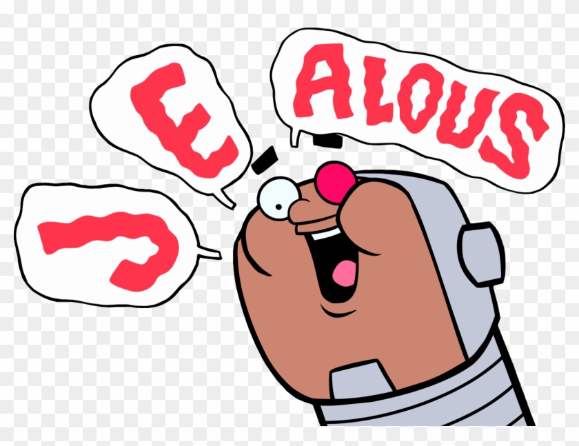 Cyborg Vector - Teen Titans Go Cyborg Jealous Clipart