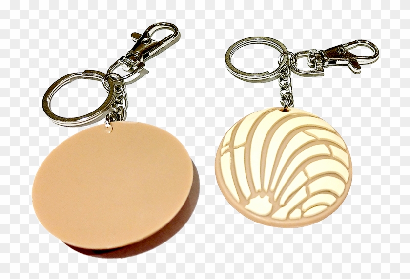 Pan Dulce Concha Soft Rubber Key Chain - Concha Keychain Clipart #3359235