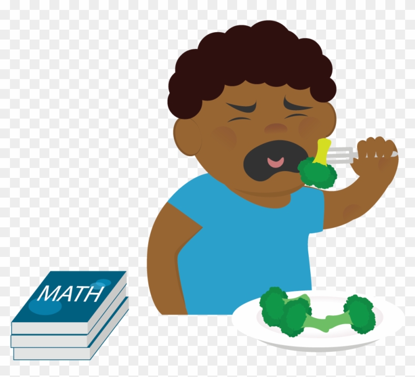 Png Royalty Free Library Broccoli Clipart Kid - Boy Eating Broccoli Cartoon Transparent Png #3359409