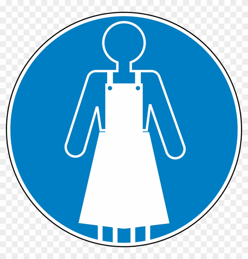Apron Safety Blue Sign Symbol Png Image - Port Du Tablier Obligatoire Clipart