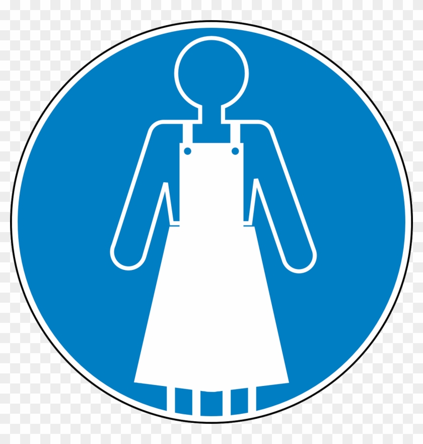 Apron Safety Blue Sign Symbol Png Image - Port Du Tablier Obligatoire Clipart #3359503