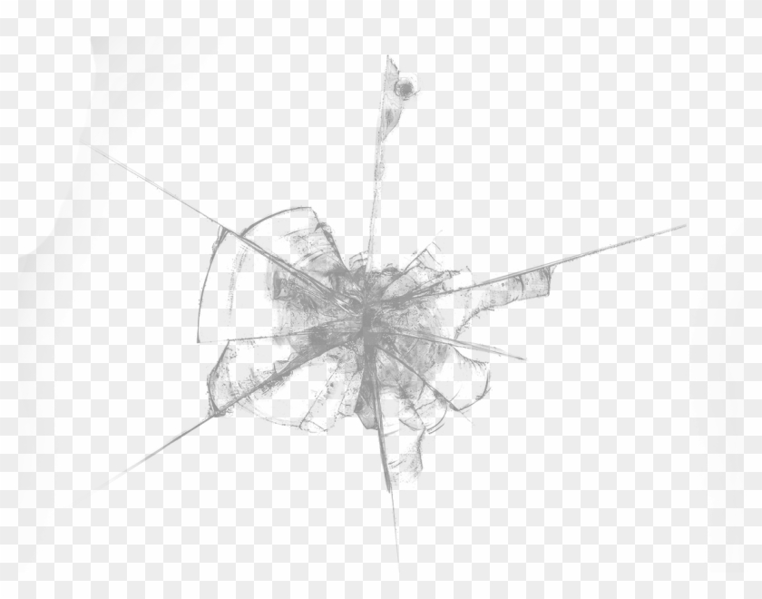 Cracked Glass Texture Png - Sketch Clipart