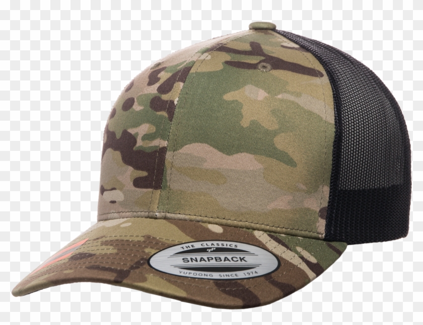 6606mc Green Multicam Trucker Hat - Flexfit Hat Snapback Clipart