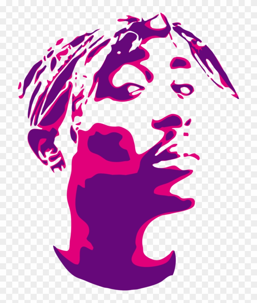 Pac Stencil Two - 2 Color Vector Art Clipart