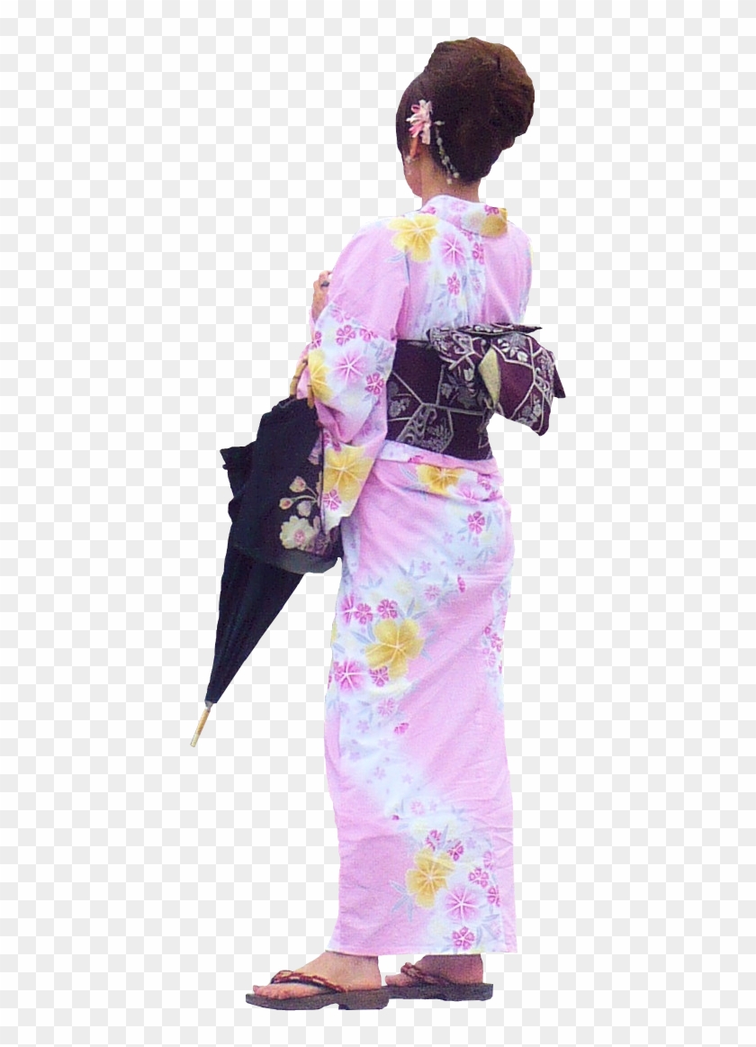 Japanese Woman Png - Traditional Japanese Clothing Back Clipart #3360931