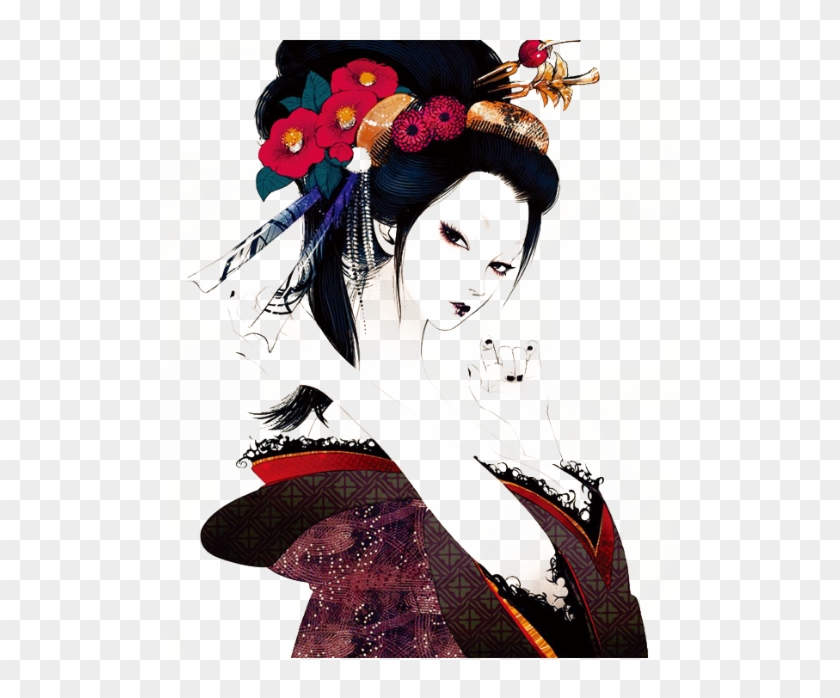 #japanese #geisha #japan #woman #sushi #girl #ftestickers - Japanese Geisha Girl Drawing Clipart #3361086