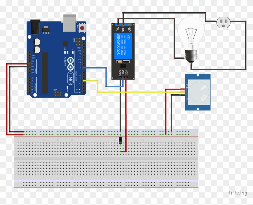 Temporized Pir Sensor Relay Transparent Background - Arduino Relay Module Connection Clipart