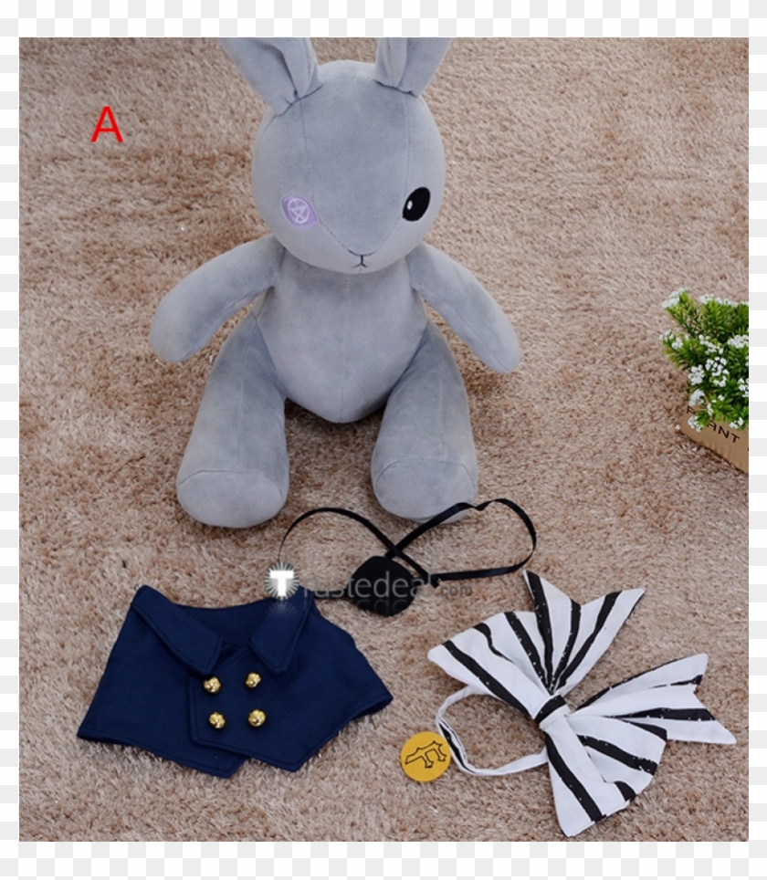 Black Butler Bunny Plush Clipart