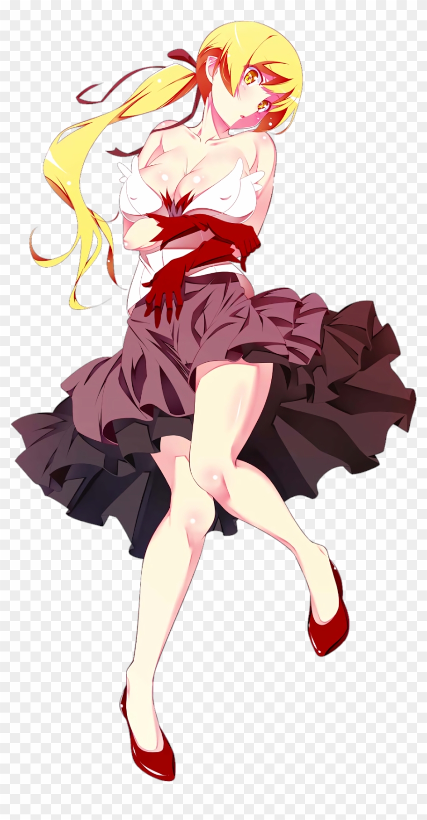 A Better Transparent Wallpaper I Made Of Shinobu Oshino - Kiss Shot Acerola Render Clipart #3362938