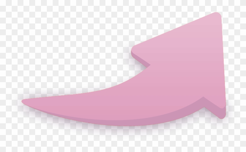 Arrow Pink - Curved Pink Arrow Png Clipart #3363084